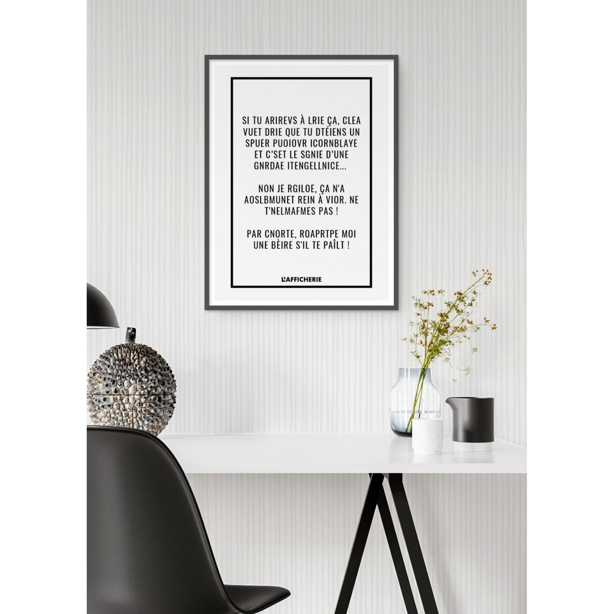 Affiche Pouvoir incroyable blanc, L'AFFICHERIE
