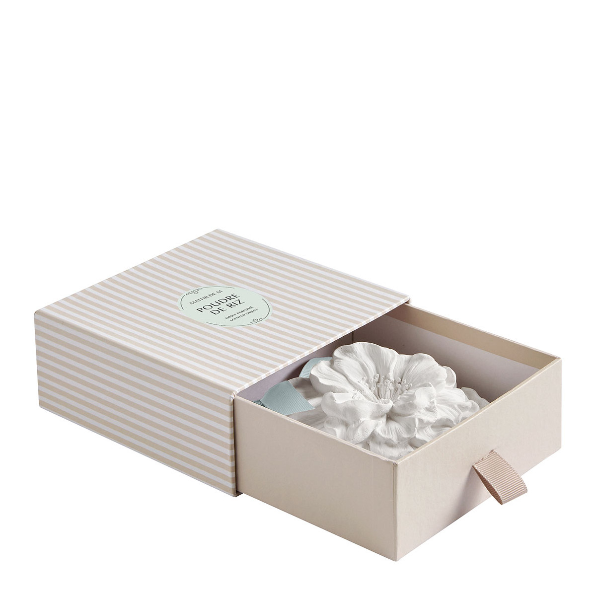 Décor parfumé Grande Fleur - POUDRE DE RIZ blanc, MATHILDE M