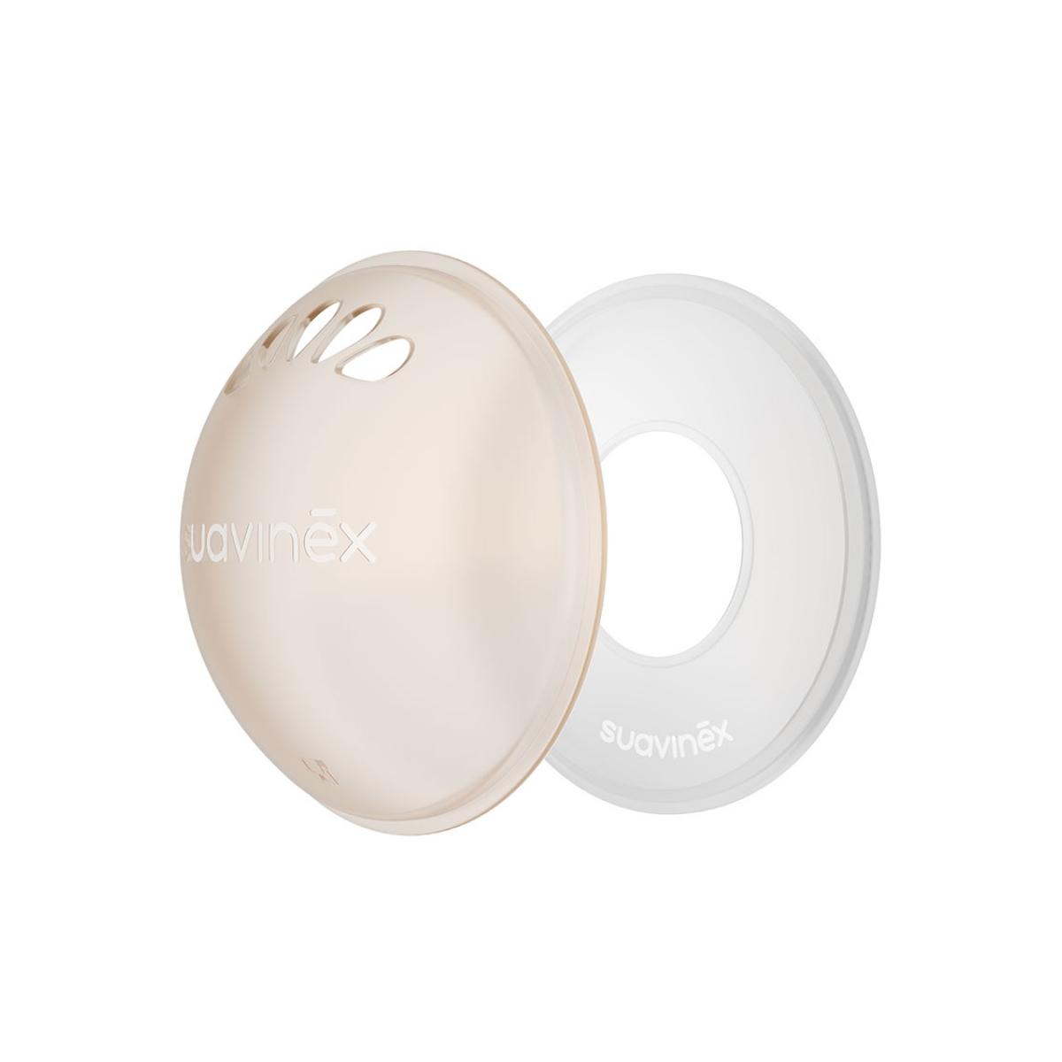 Set 2 coupelles recueille-lait + 2 coupelles protectrices chair, SUAVINEX