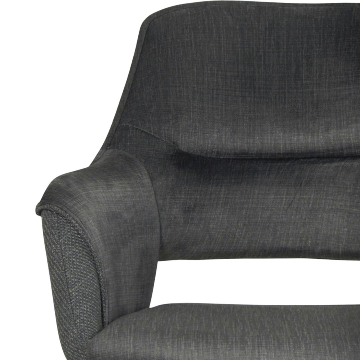 Fauteuil de table pivotant en tissu (lot de 2) IENA gris, PIER IMPORT