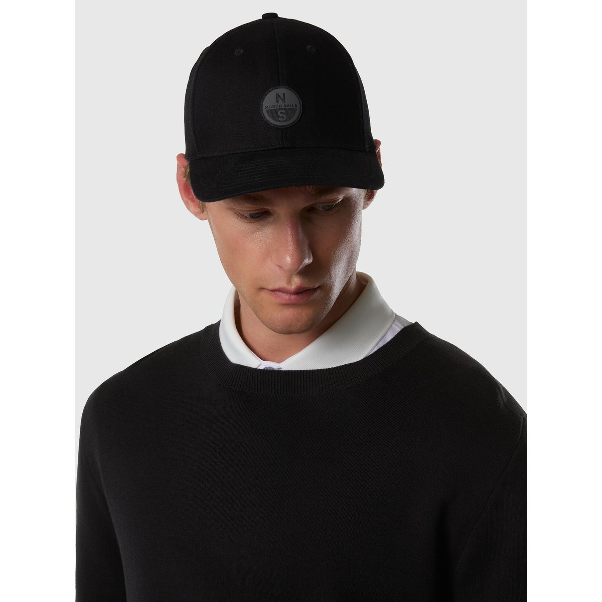 Casquette de baseball en coton extensible noir, NORTH SAILS