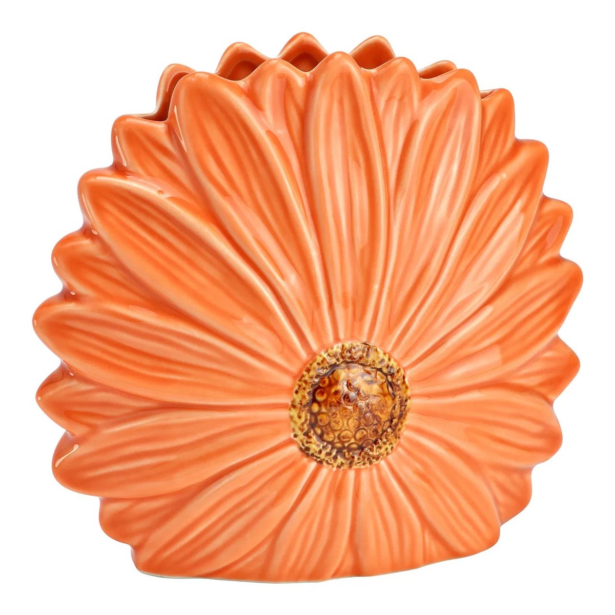 Vase en forme de fleur orange, EDEN