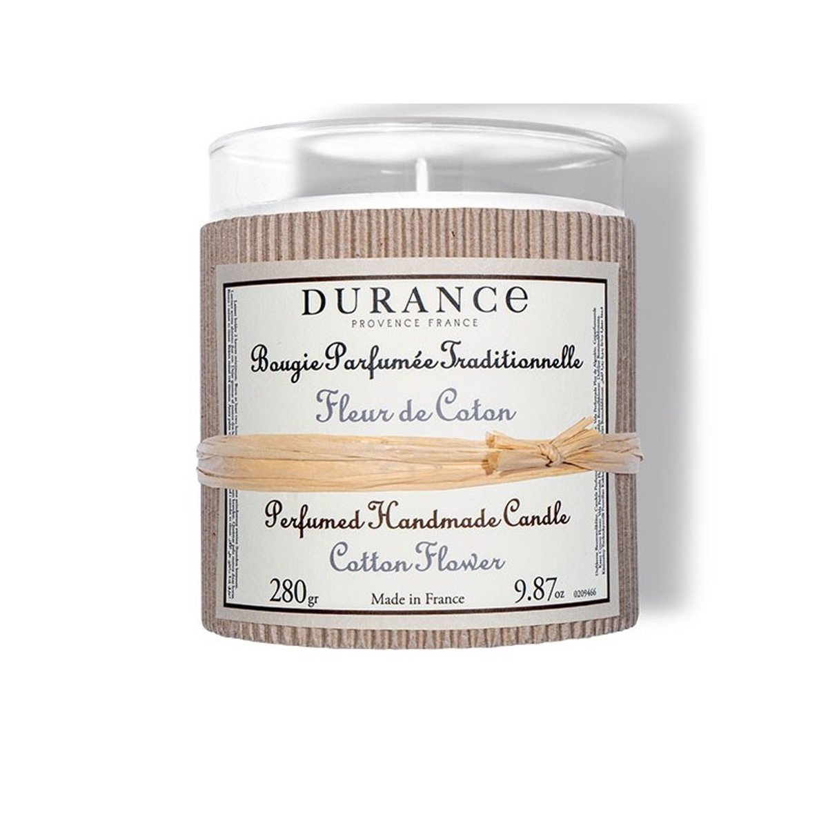 Grande bougie Fleur de Coton couleur unique, DURANCE