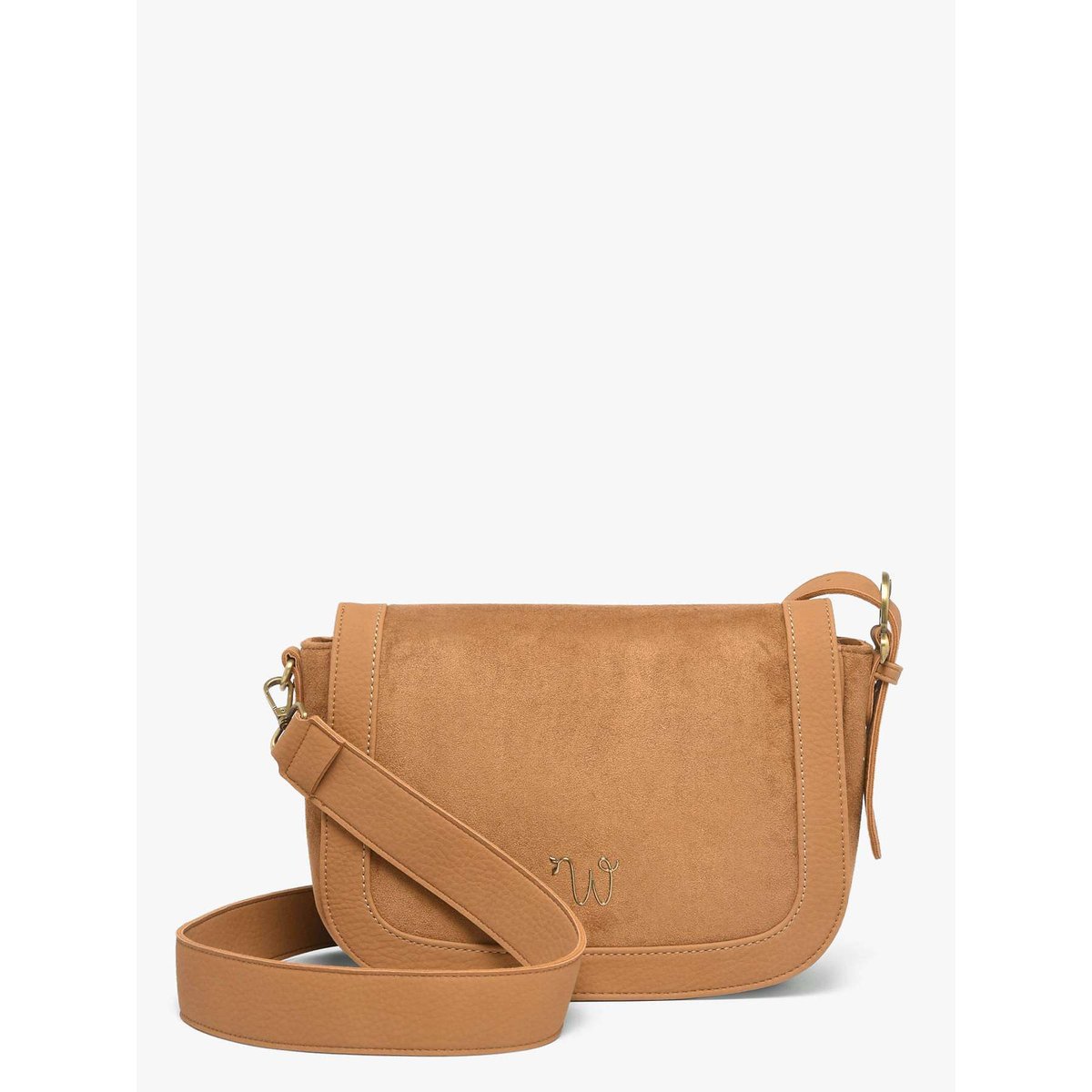 Sac bandoulière Ellebore camel, WOOMEN