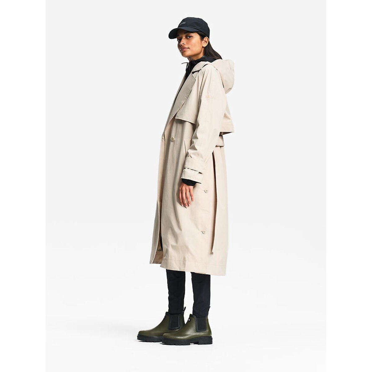 Trench long gris beige, AIGLE
