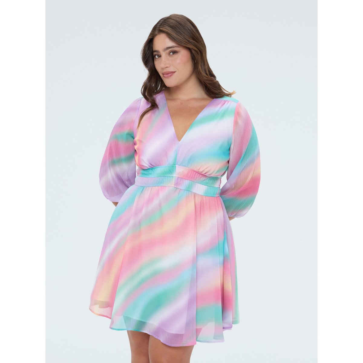 Robe courte imprimée rose, FIORELLA RUBINO