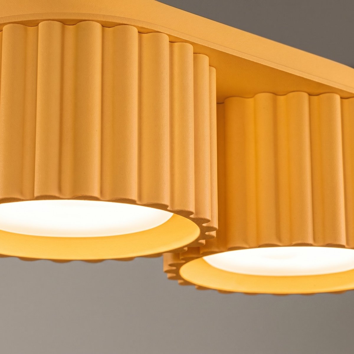 Plafonnier Aluminium Jaune Gx53 2 AURA jaune, EDEN