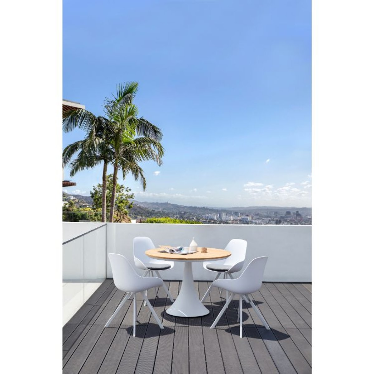 Table de jardin en aluminium, FANO blanc, AU JARDIN DE CHLOÉ