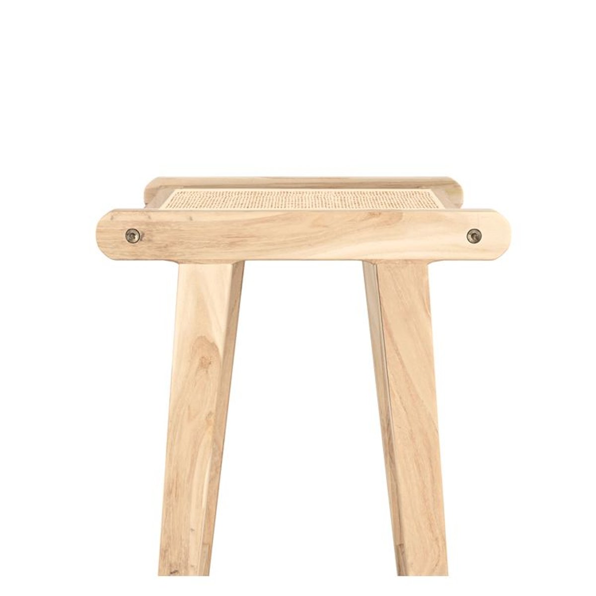 Tabouret pour îlot central 66 cm en teck et rotin - HAIDA naturel, MAISON PAVANE