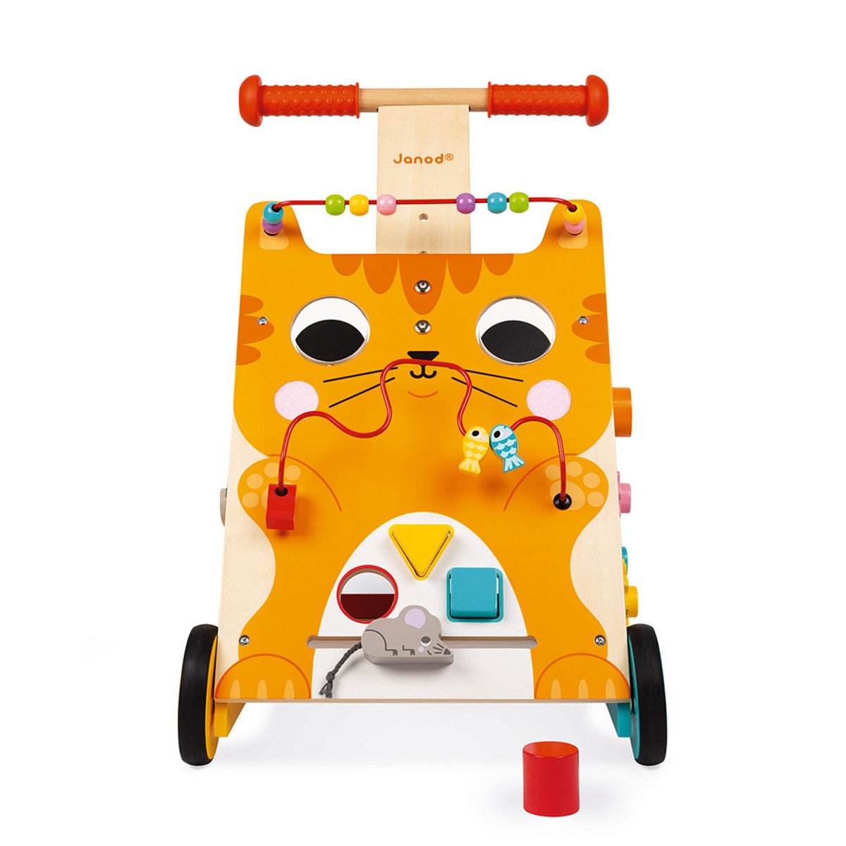 Chariot multi-activités Chat multicolore, JANOD