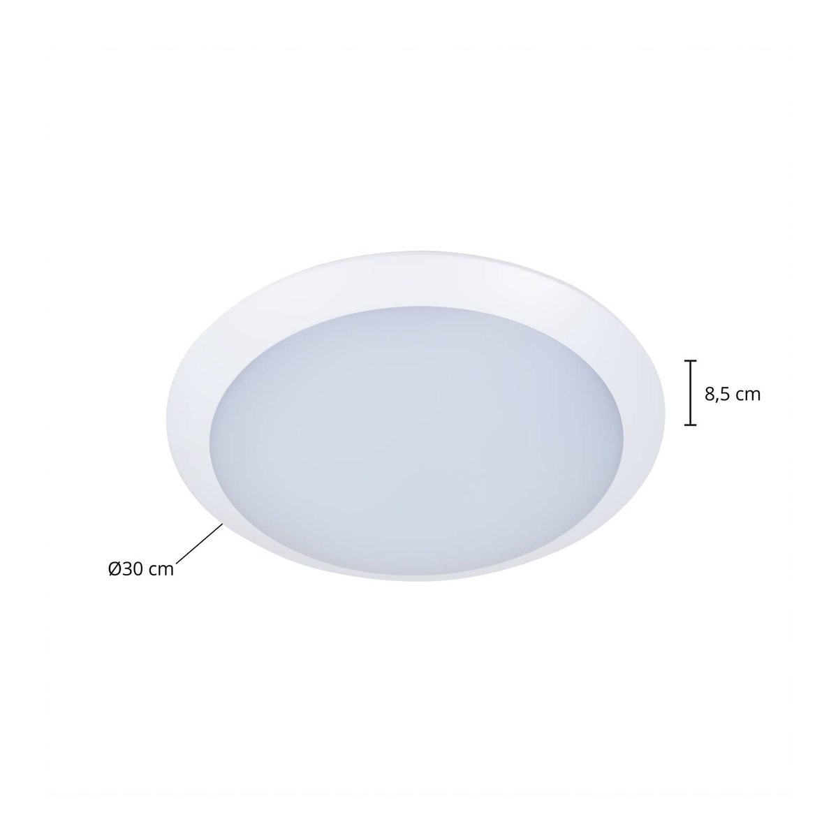 Plafonnier extérieur moderneLED, Naira blanc (ral 9003), blanc, LINDBY