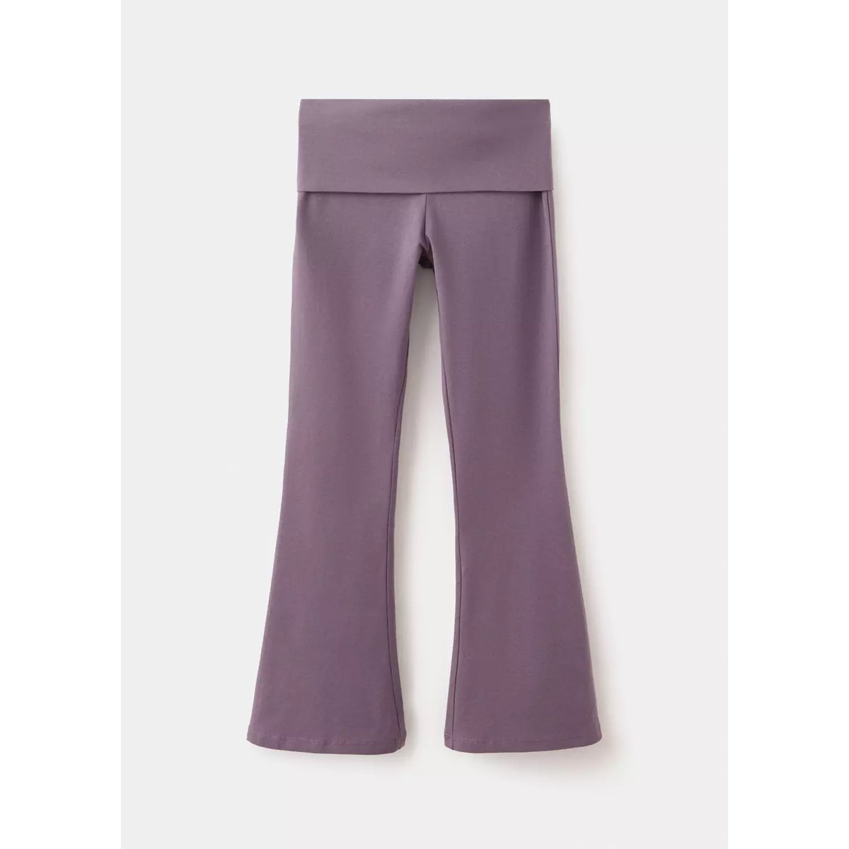 Leggings en coton taille retournée violet, MANGO KIDS