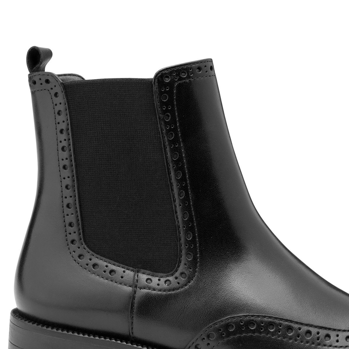 Bottines chelsea en cuir noir, TAMARIS