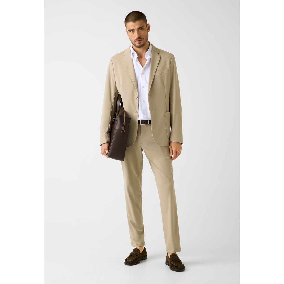 Blazer À Un Bouton beige, GUESS