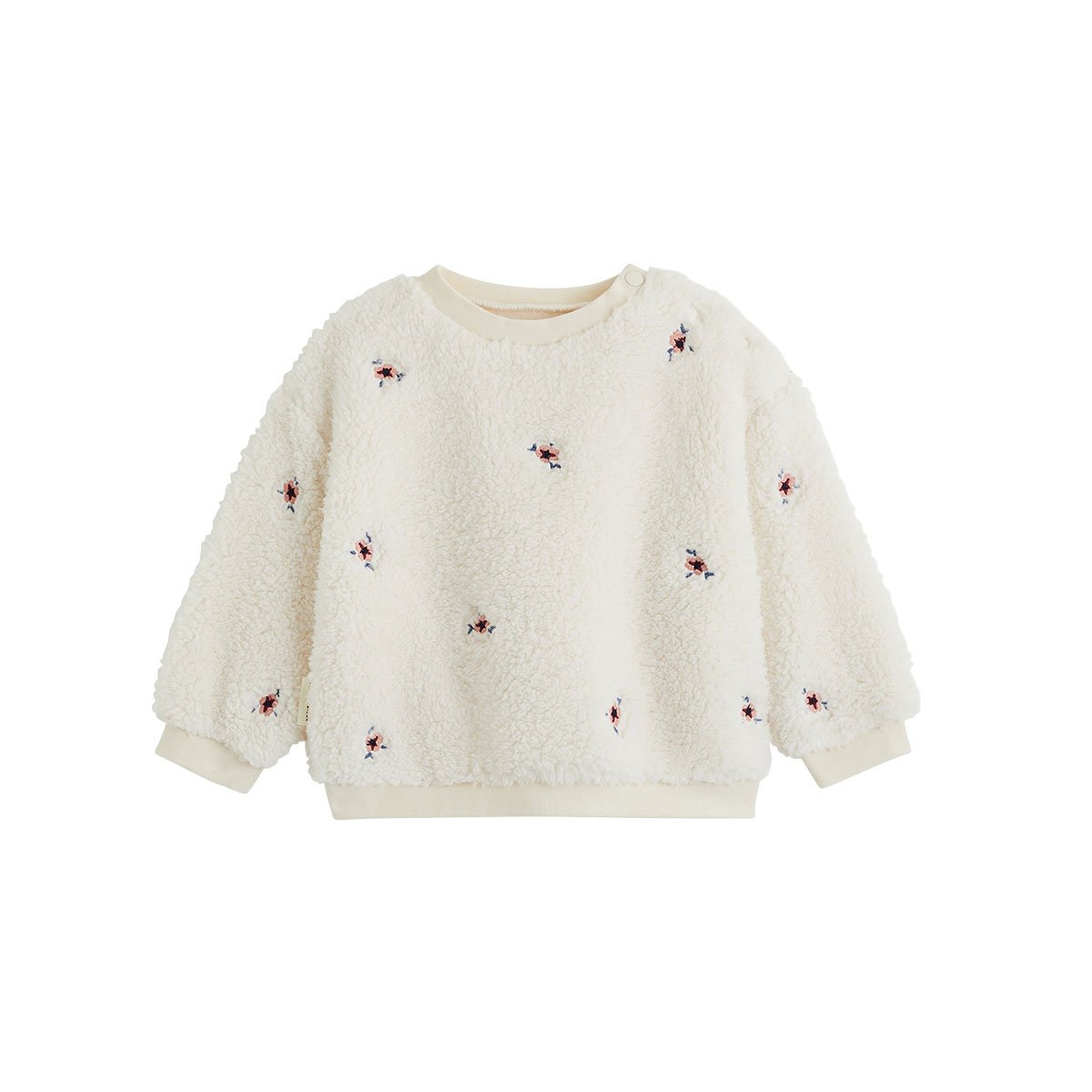 Sweat-shirt bébé en sherpa Cléo vanille, PETIT BEGUIN