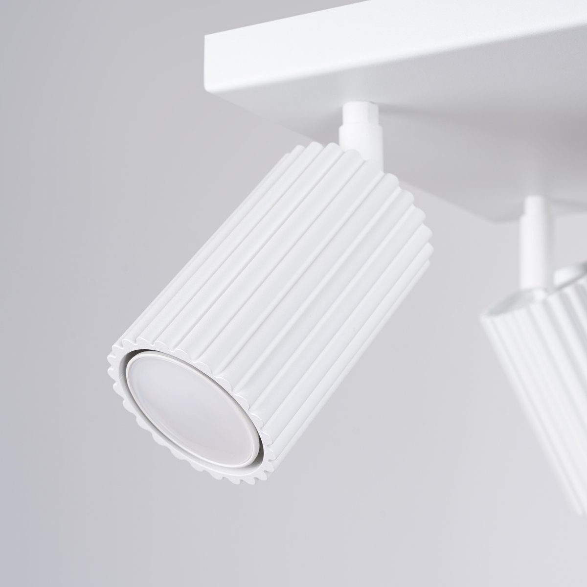 Plafonnier Aluminium Blanc GU10 4 Karbon blanc, EDEN