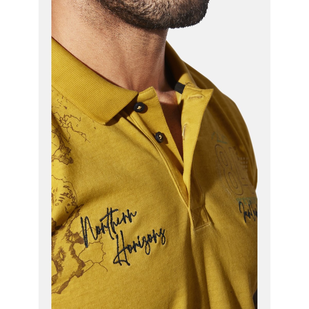 Polo MORKSTAD jaune foncé, JAN VANDERSTORM