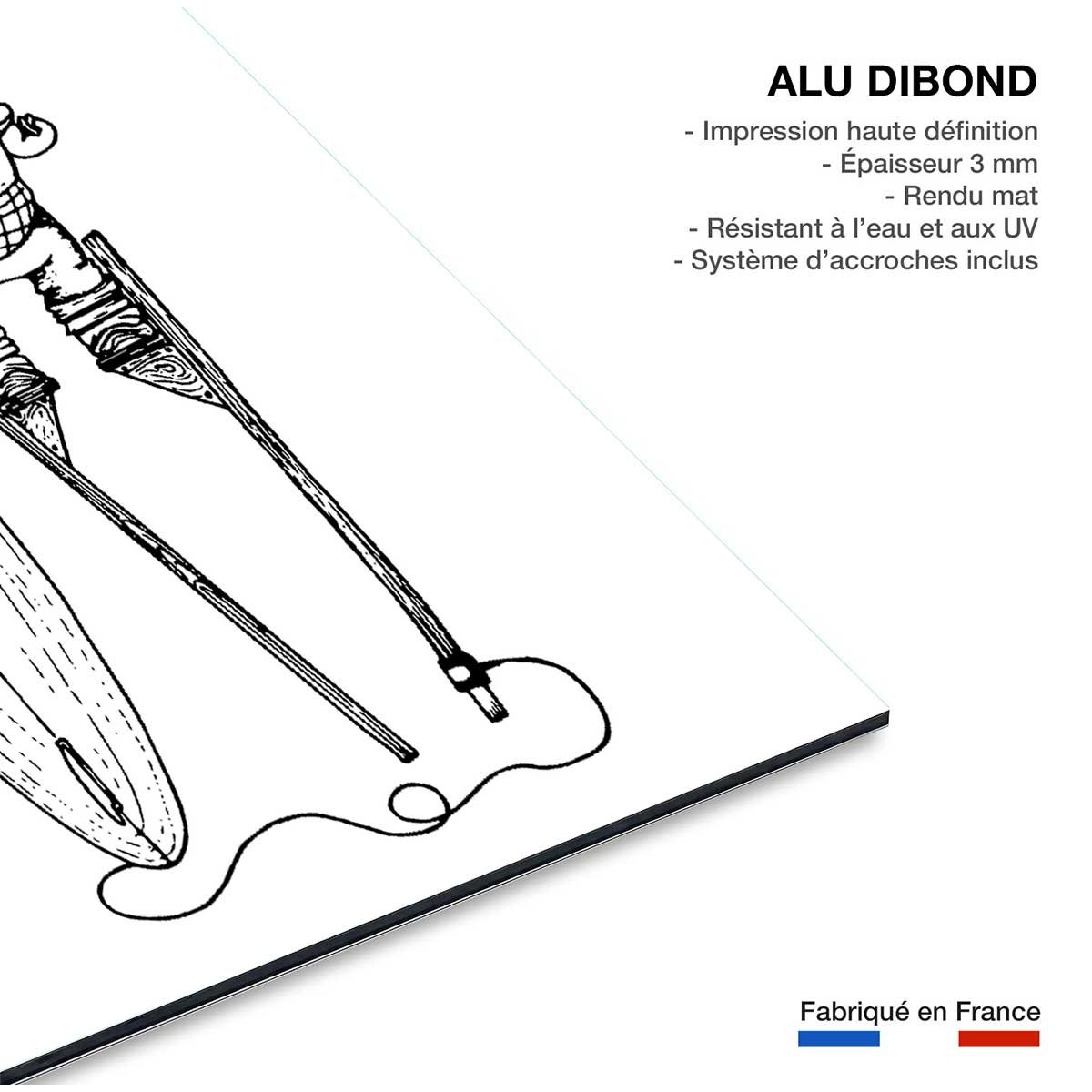 Tableau papy Landes tableau alu dibond, HEXOA