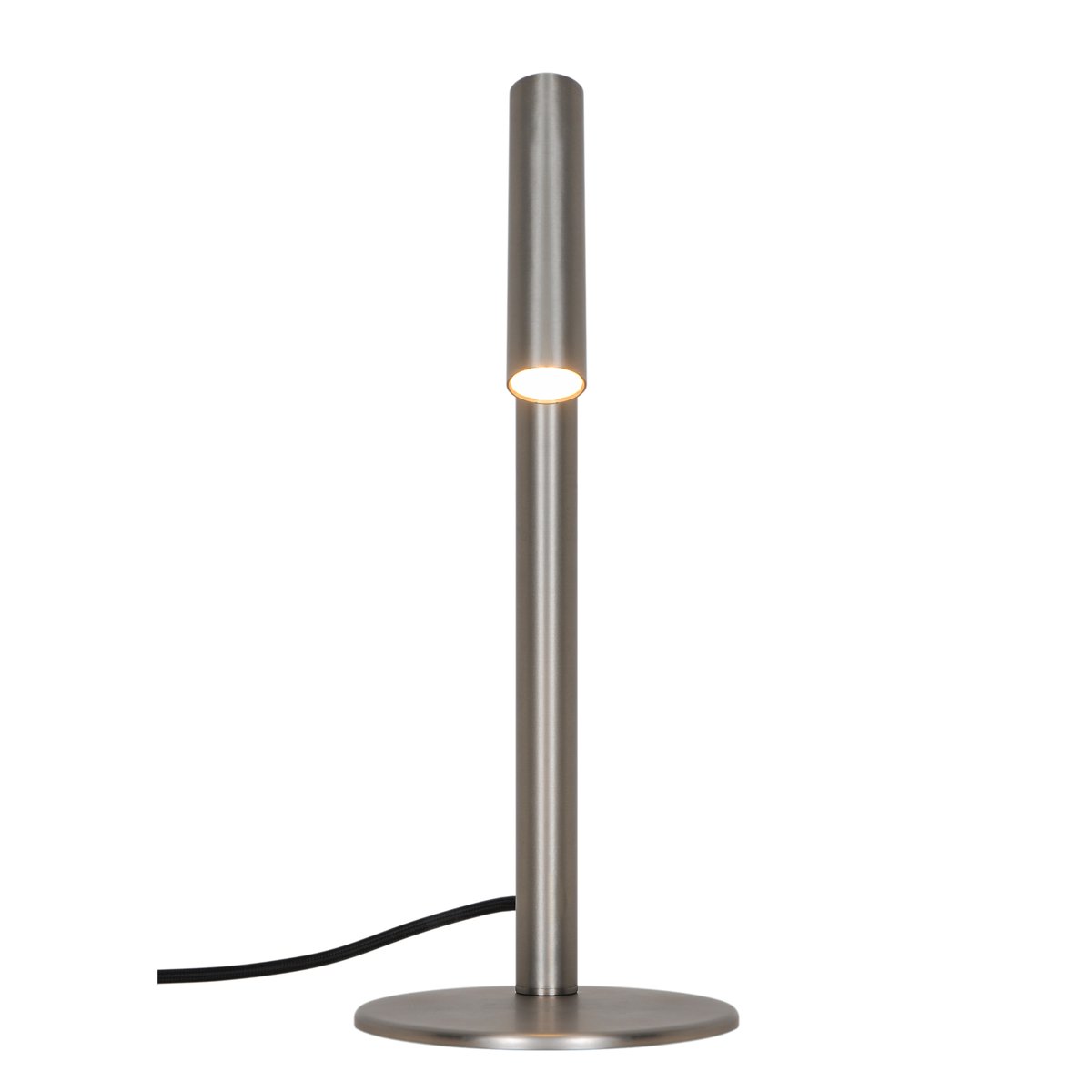 Lampe à poser tête d'éclairage orientable en aluminium, Makoto chrome satiné, DESIGN FOR THE PEOPLE