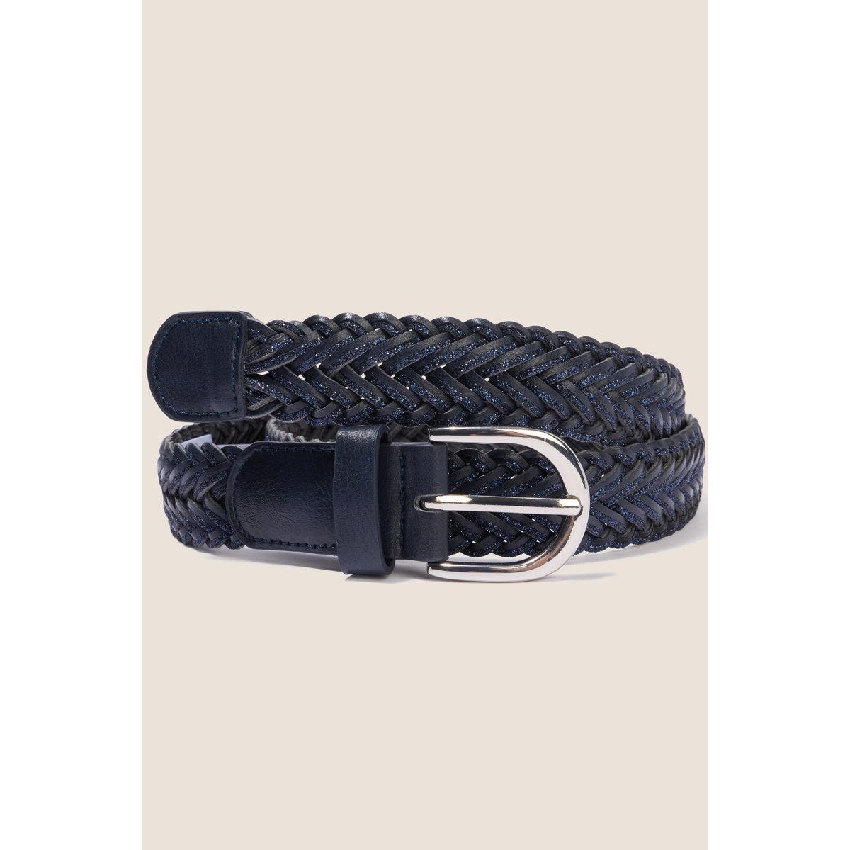 Ceinture large tressée bleu marine, BREAL