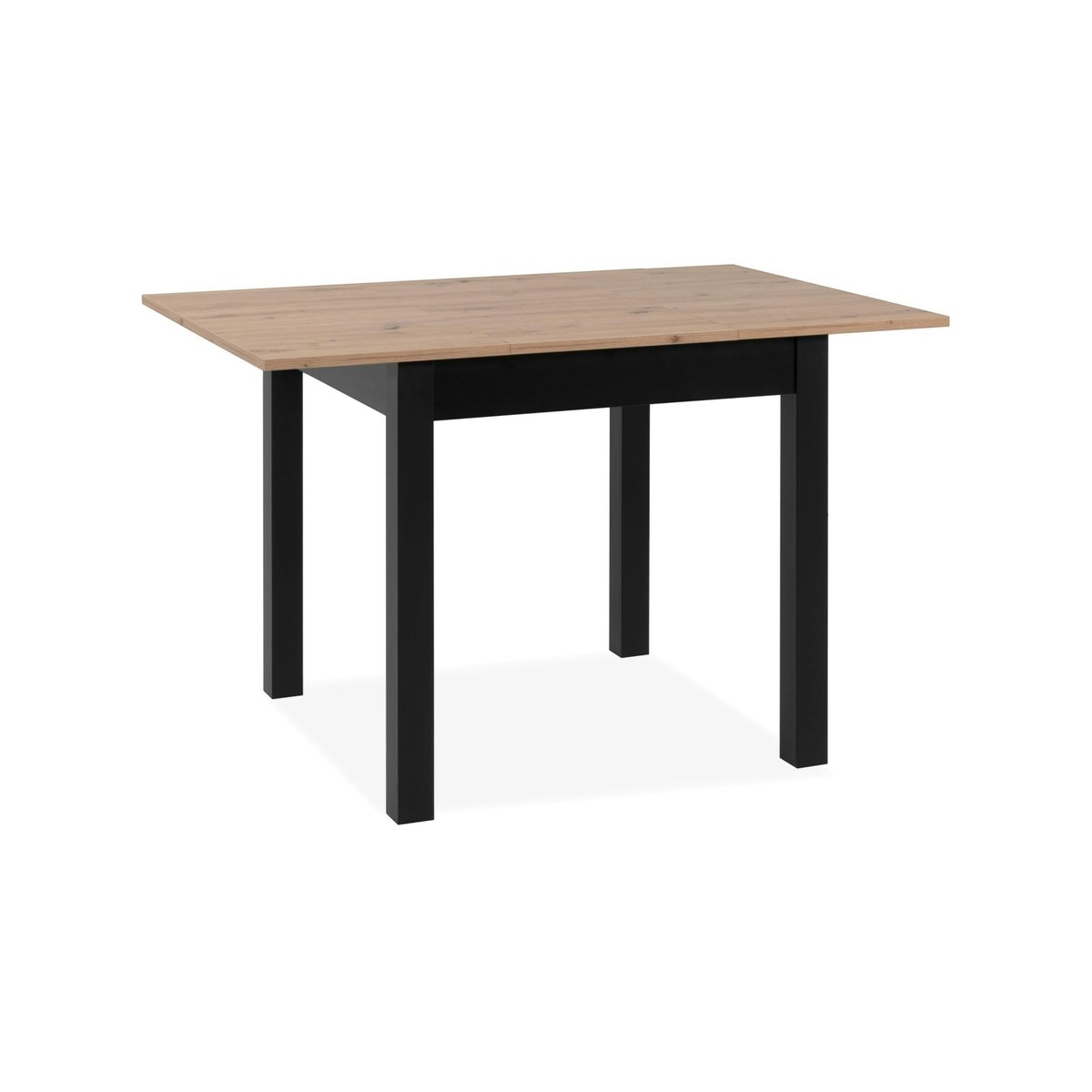 Table carrée extensible 4 places esprit bistrot ALVA noir, PIER IMPORT