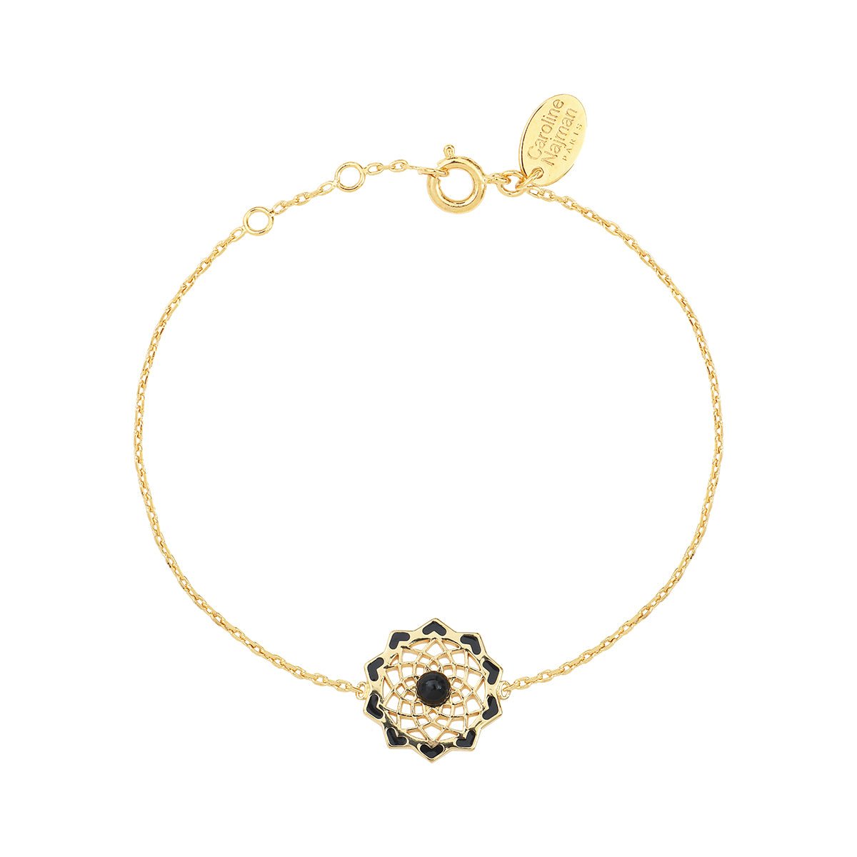 Bracelet chakras "i know" onyx noir, CAROLINE NAJMAN