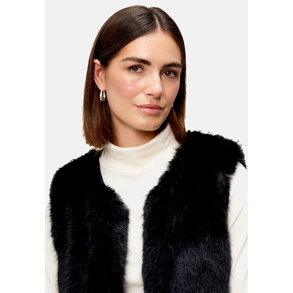 Gilet imitation fourrure black beauty, ZERO