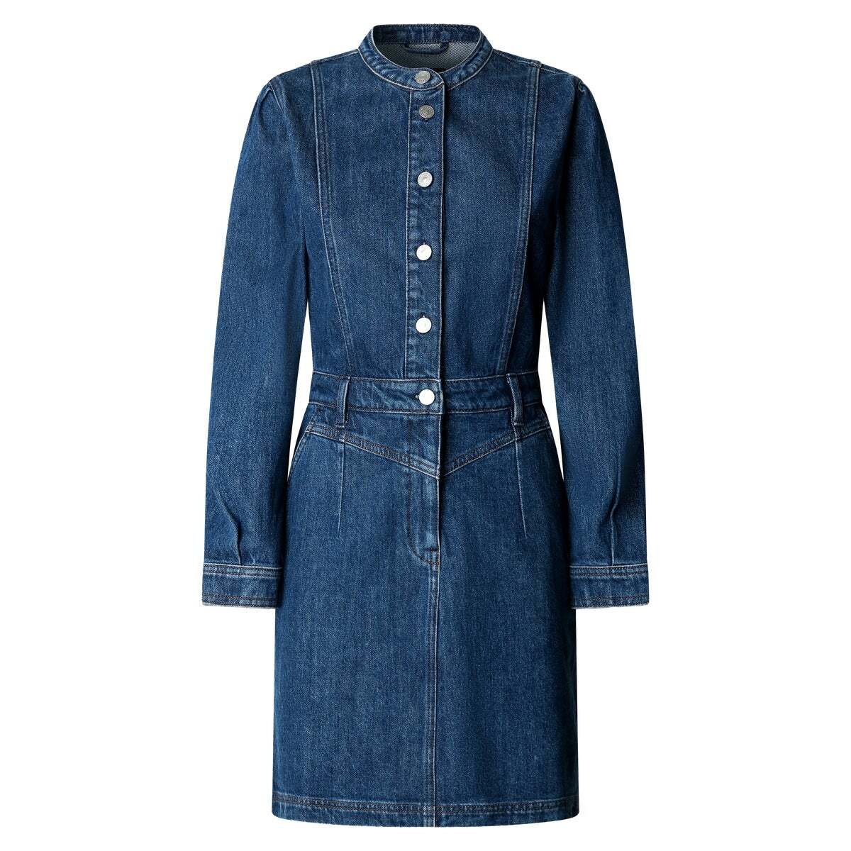 Robe Courte Coupe Décontractée En Denim 11oz rigide bleu foncé denim, PEPE JEANS