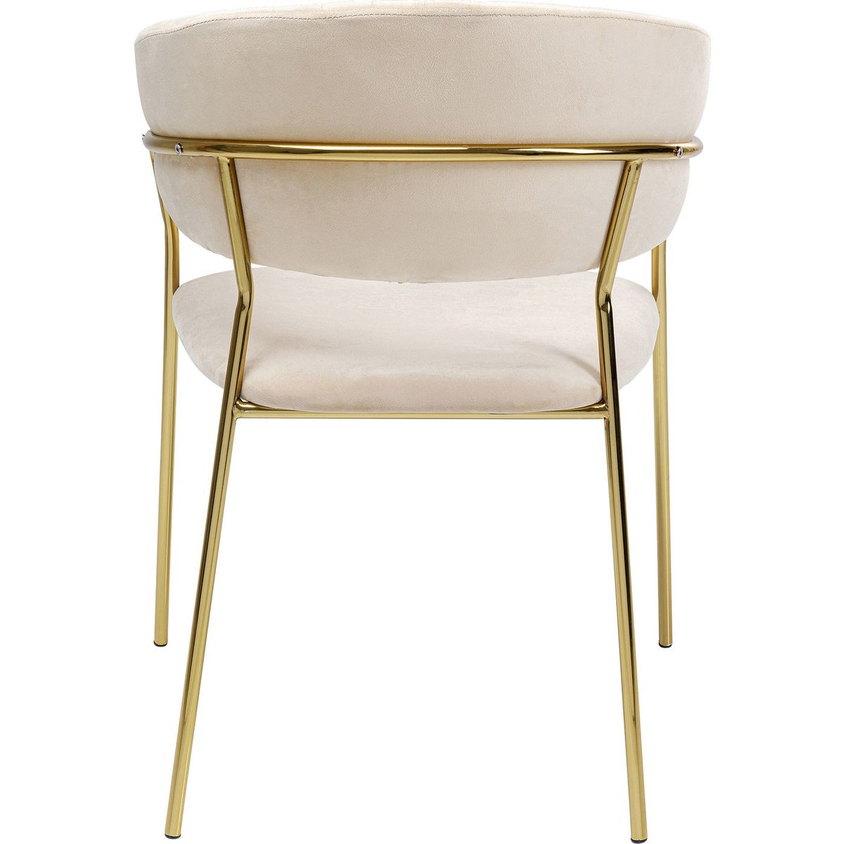 Chaise avec accoudoirs en velours, BELLE crème, KARE DESIGN