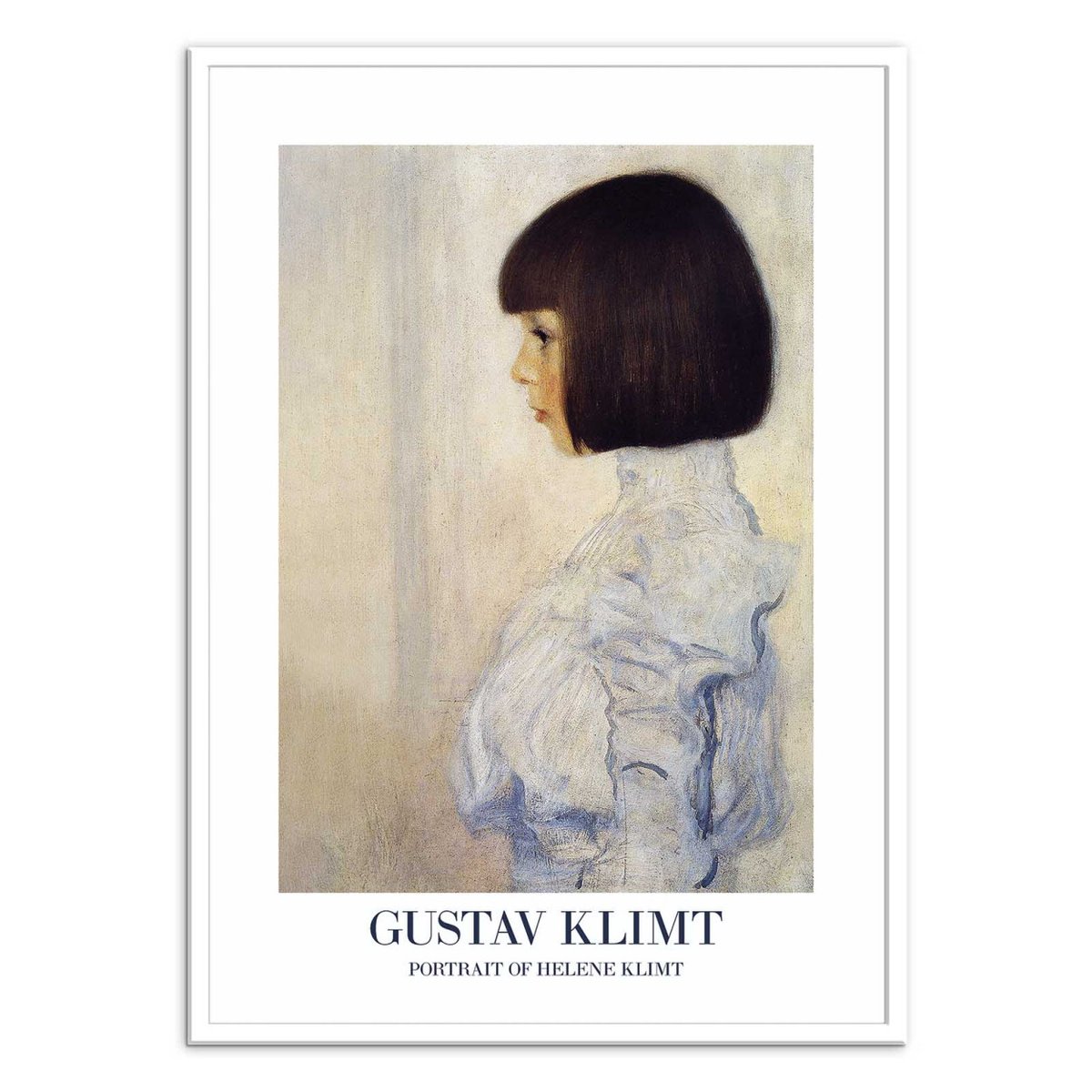 Affiche d'art - Portrait of Helene Klimt (1898) Poster - Gustav Klimt couleur unique, WALL EDITIONS