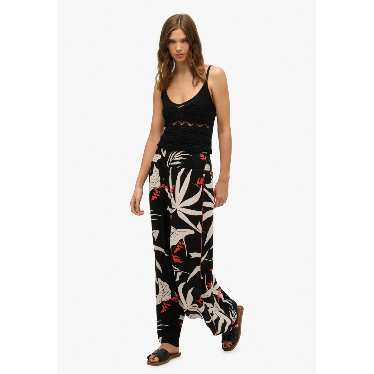 Pantalon de plage jungle noir, SUPERDRY