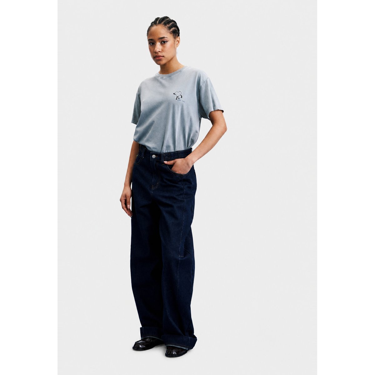 T-shirt Globetrotter en coton GLOBETROTTER gris, FRNCH