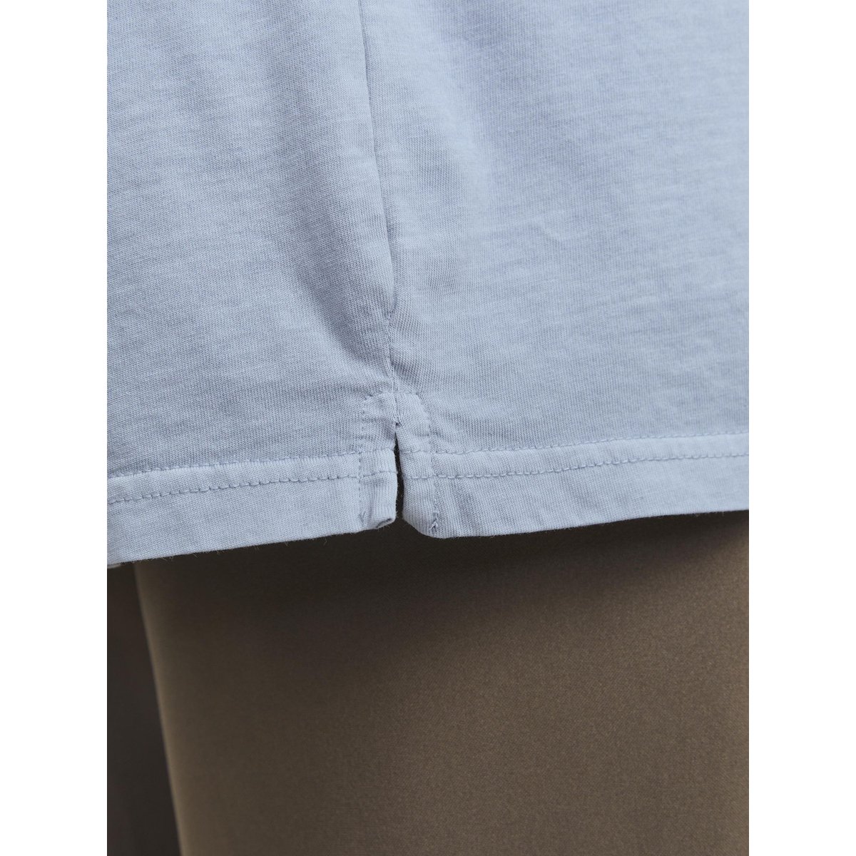 T-Shirt chambray blue, JACK & JONES