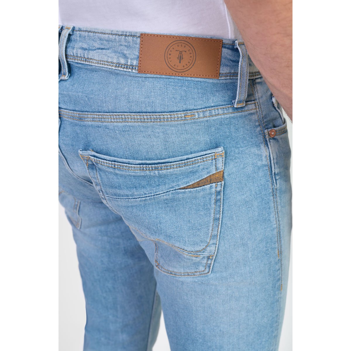 Jeans slim stretch 700/11, longueur 34 blue, LE TEMPS DES CERISES