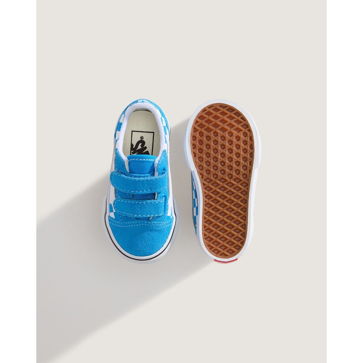 Baskets à scratchs OLD SKOOL V bleu/blanc, VANS