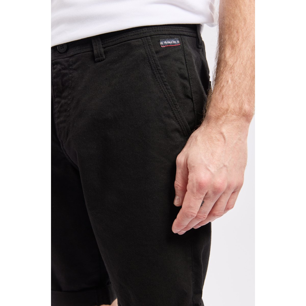 Bermuda en coton CABOTEUR noir, ARMOR-LUX