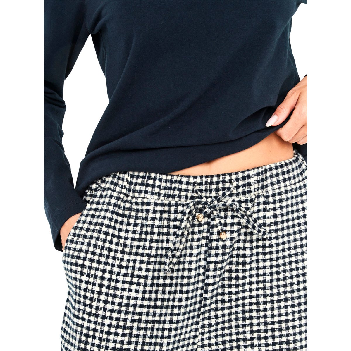 Pyjama pantalon top manches longues French Twin bleu, SELMARK