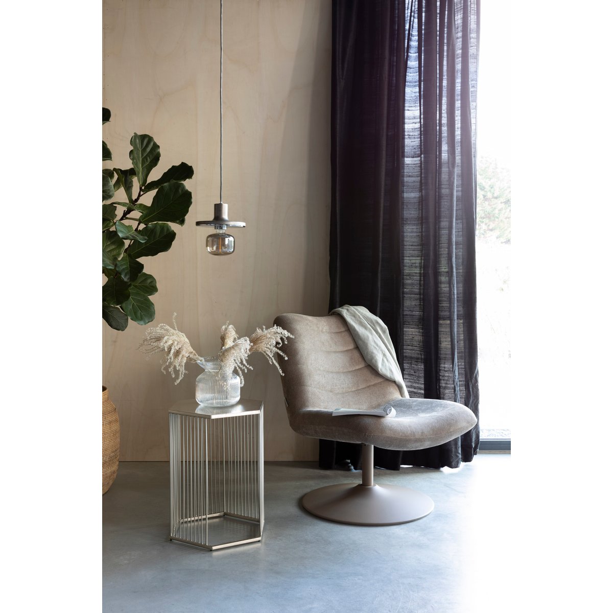 Suspension en fer SKYE argent, ZUIVER