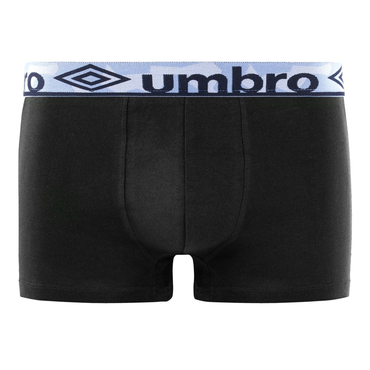 Lot De 6 Boxers Coton Uni noir/bleu/gris, UMBRO