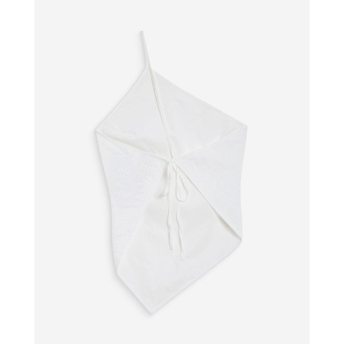 Top en coton brodé asymétrique dos nu white Waiting white, GRACE & MILA