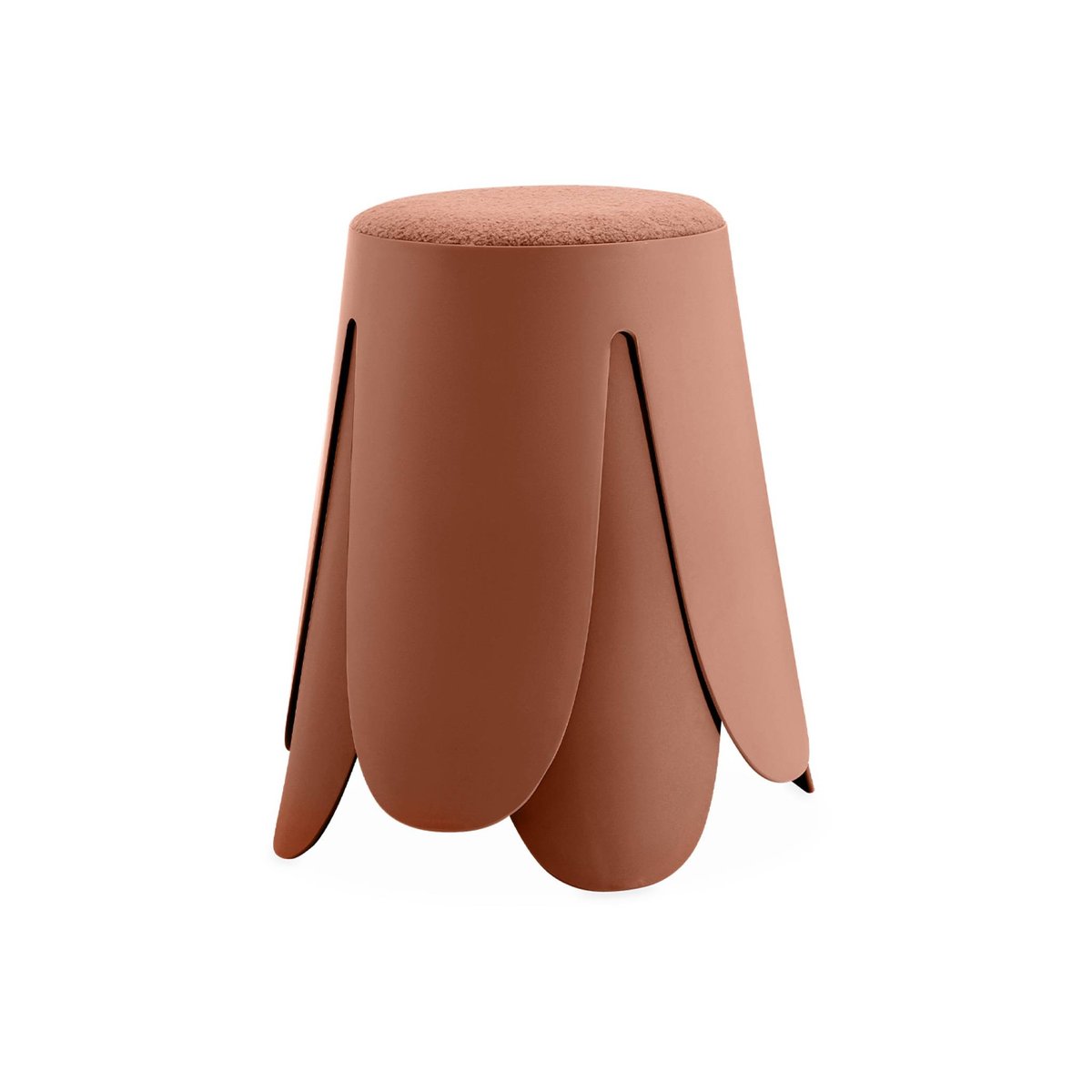 Tabouret empilable bouclette texturée (lot de 2) NIKI terracotta, SWEEEK