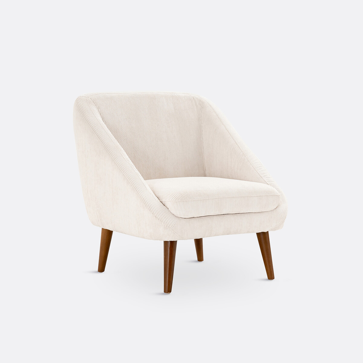Fauteuil velours côtelé, Séméon ecru, LA REDOUTE INTERIEURS