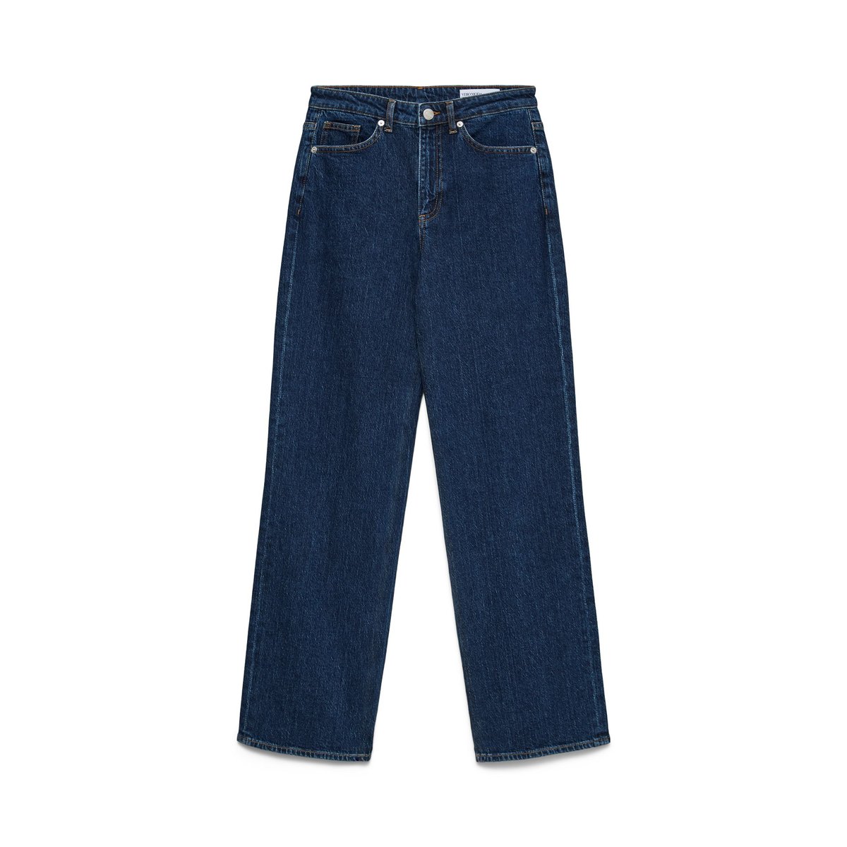 Jean À Coupe Large dark blue denim, VERO MODA
