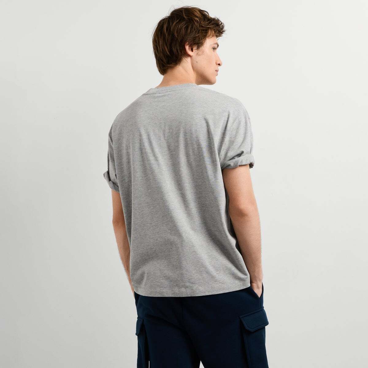 T-Shirt À Imprimé Graphique Coupe Casual gris chine, PEPE JEANS