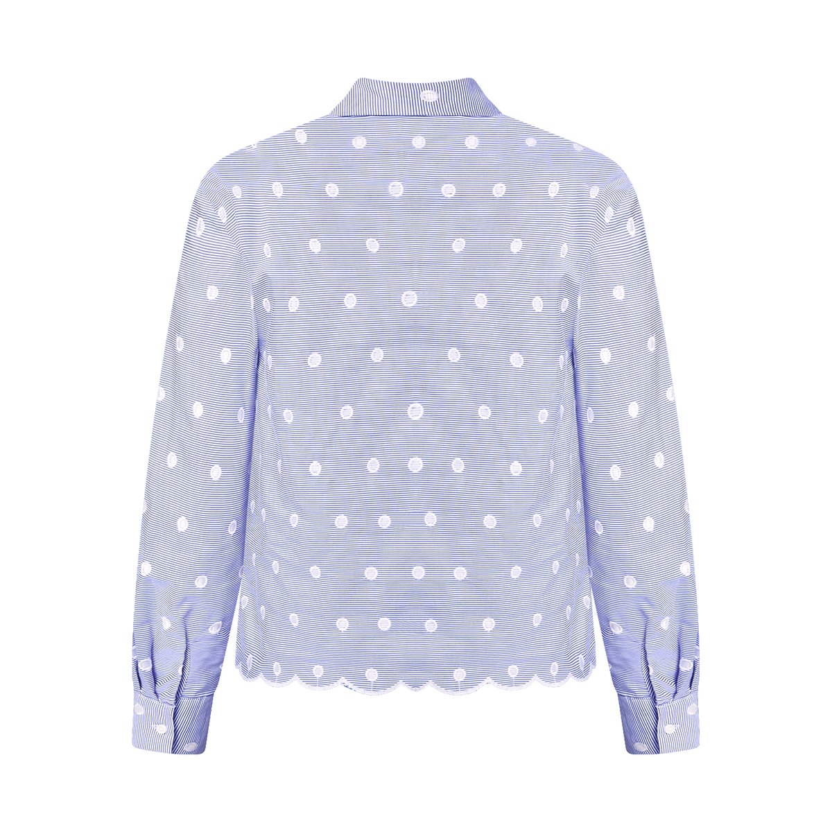 Blouse mit streifen und stickerei bluewhite, ZERO