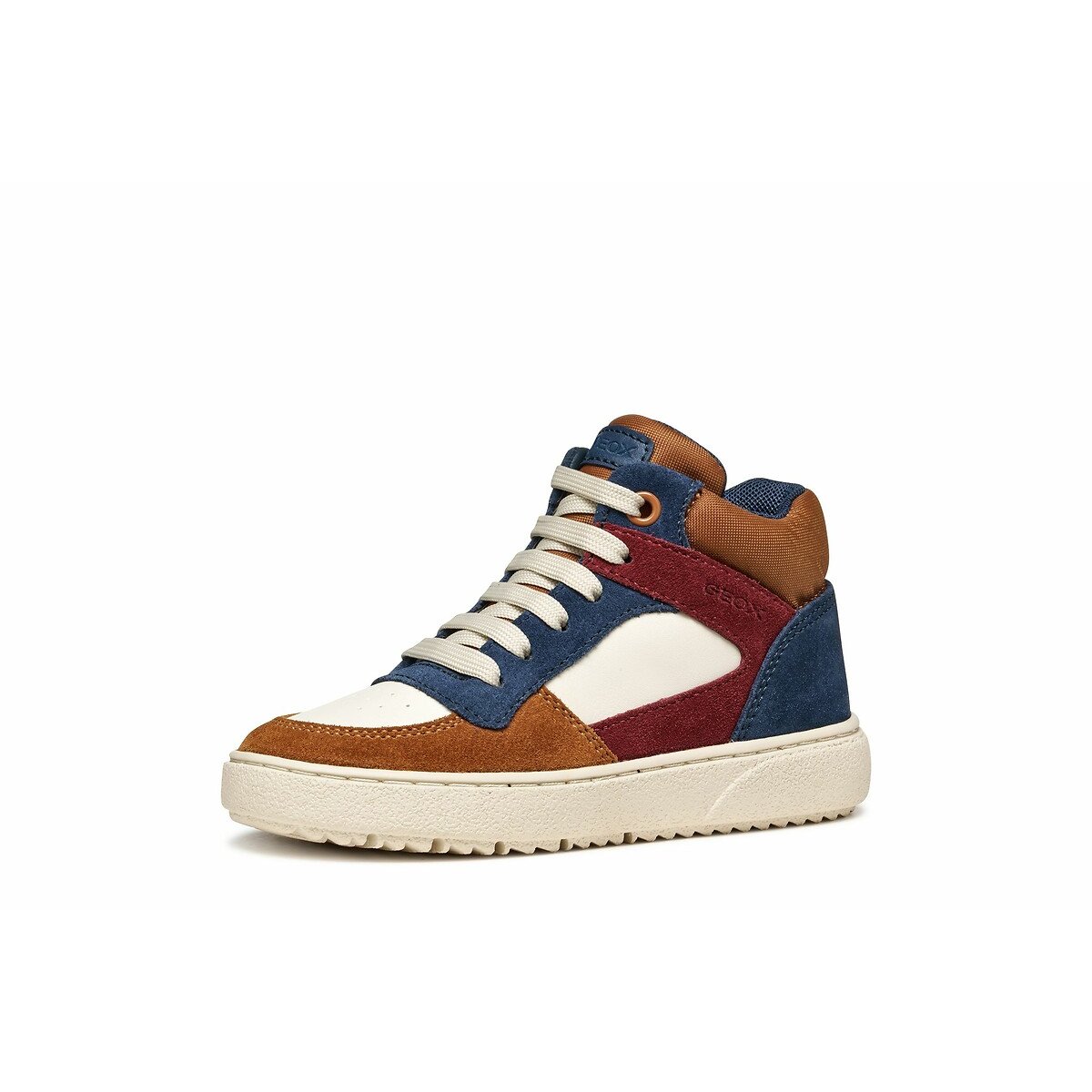 Baskets montantes respirantes Theleven marron/ivoire, GEOX