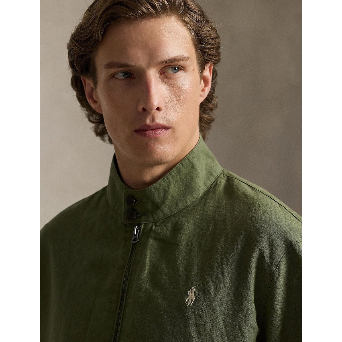 Veste Bedford en lin kaki, POLO RALPH LAUREN