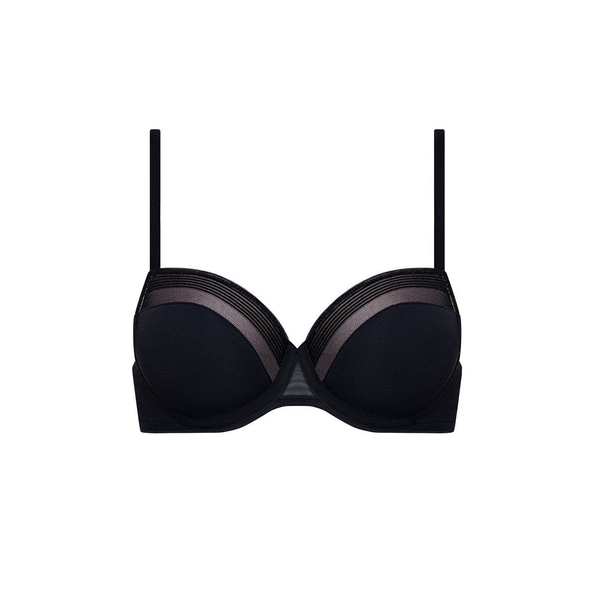 Soutien-gorge préformé SIA F et G noir, LISCA