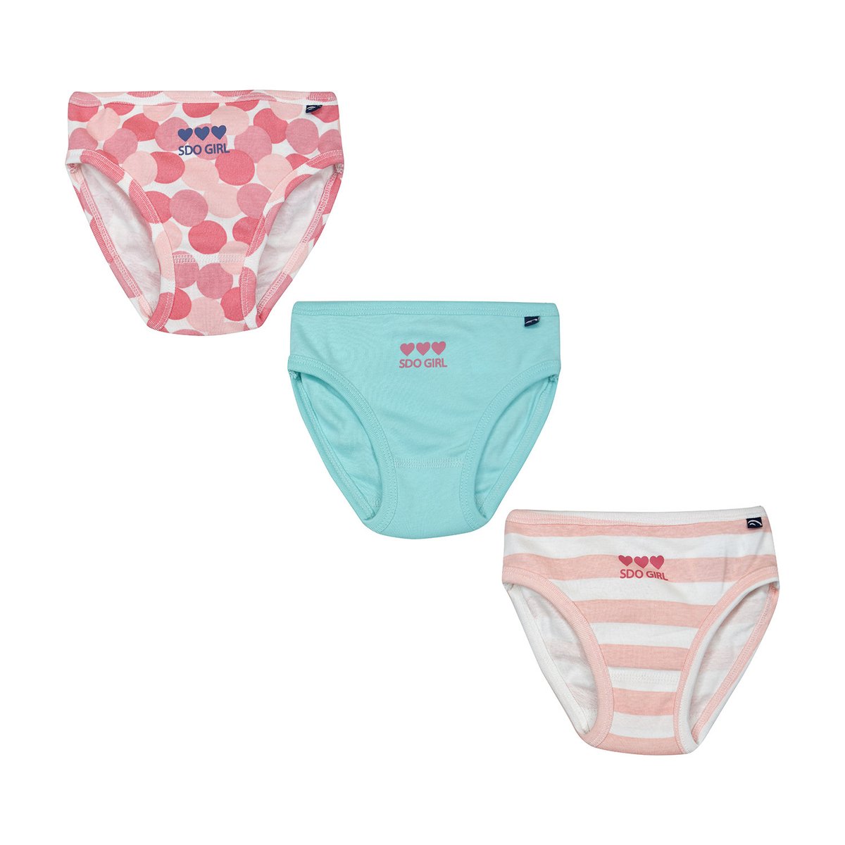 Lot de 3 culottes lisias enfant blanc, SUCRE D'ORGE