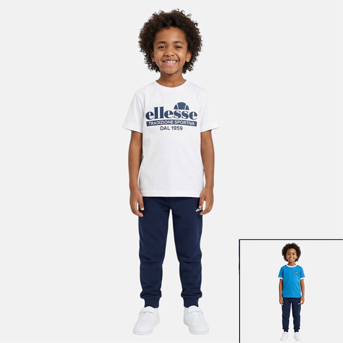 Lot de 2 t-shirts manches courtes et pantalon de jogging TEAM bleu marine, ELLESSE